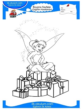 Çocuklar İçin Tinkerbell Boyama Sayfaları 